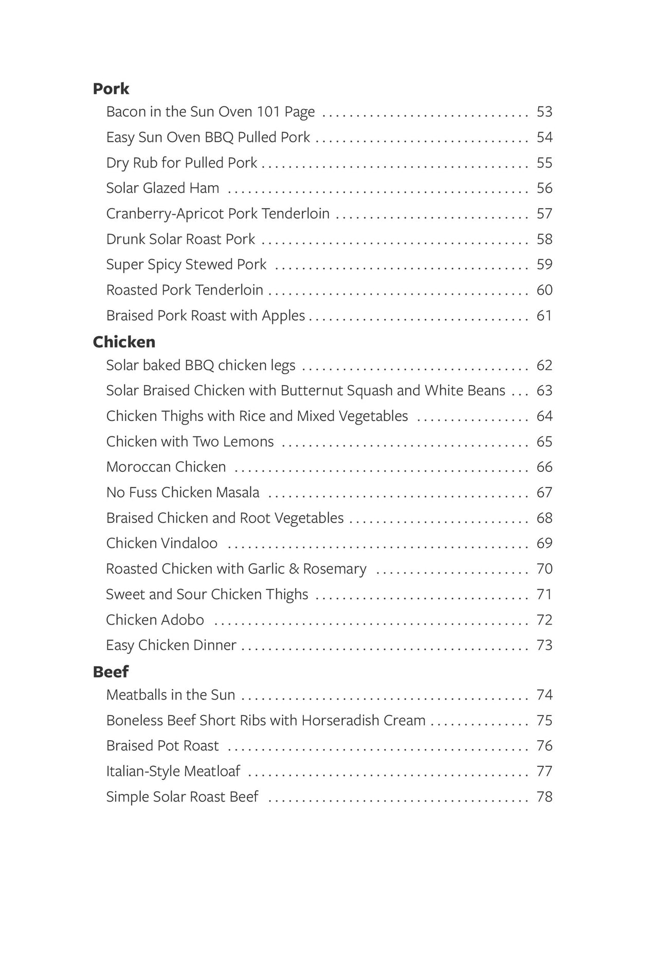 Table of Contents page 3